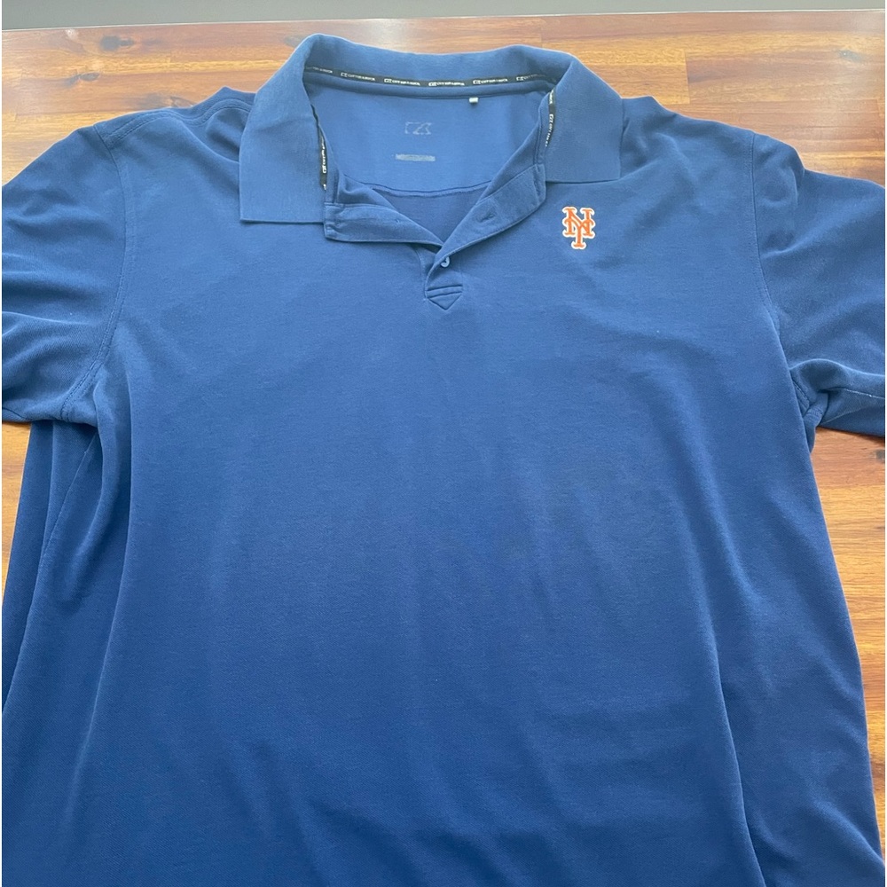 NY Mets Logoed Cutter and Buck Golf Polo